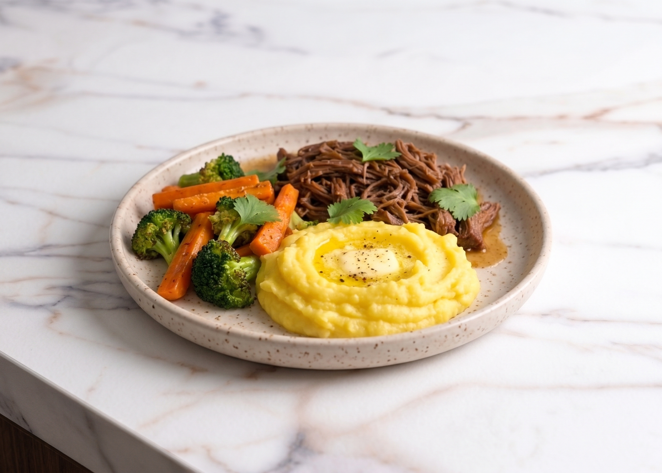 carne desmechada forntal
