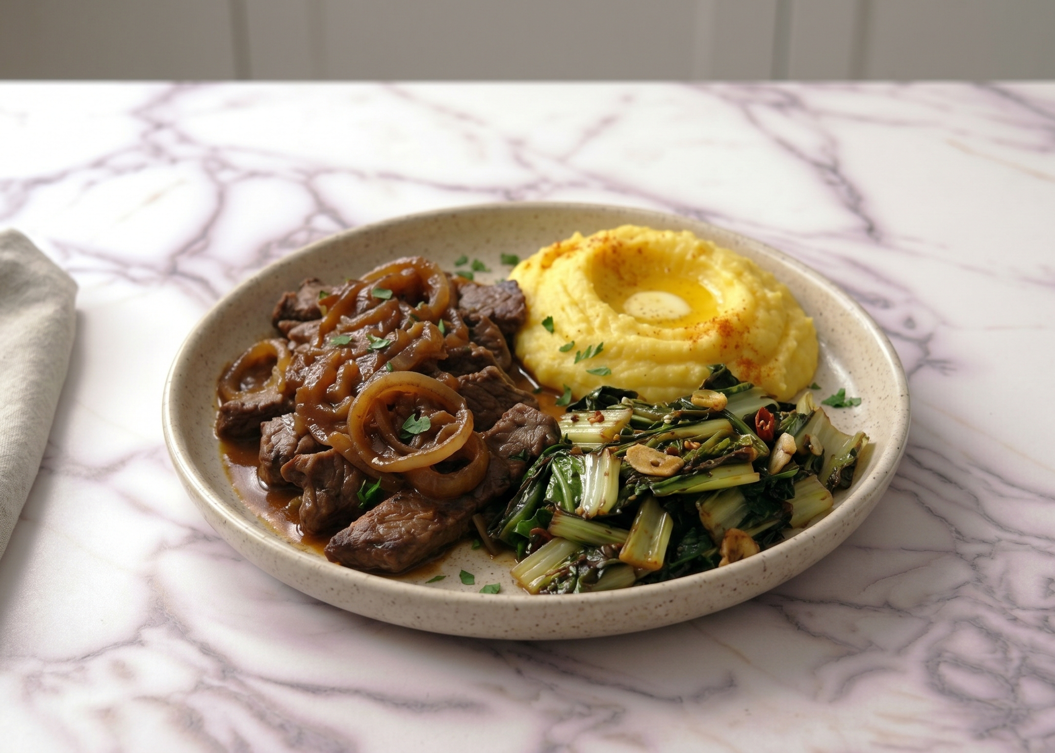 carne en bistec frontal