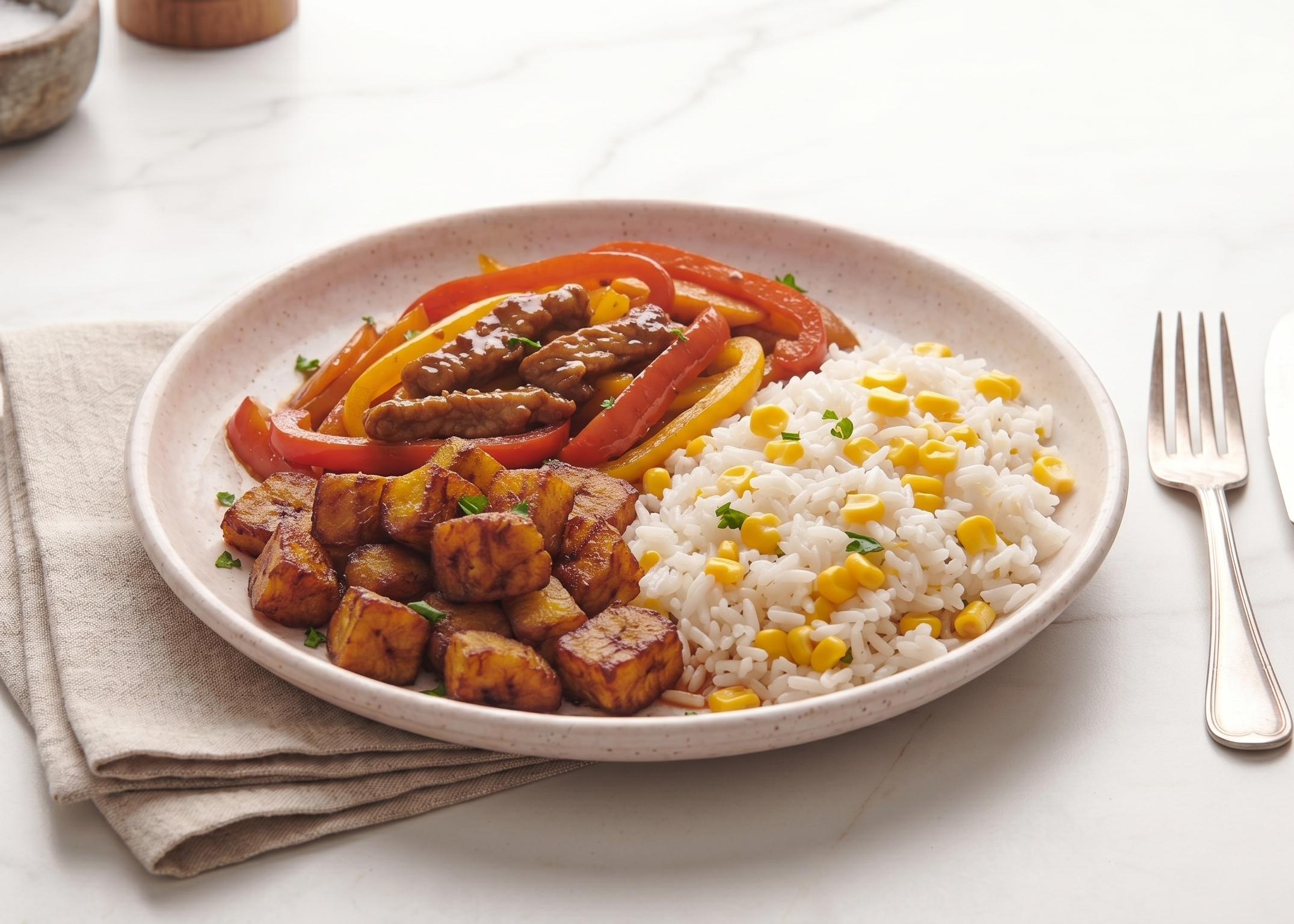 cerdo al wok frontal