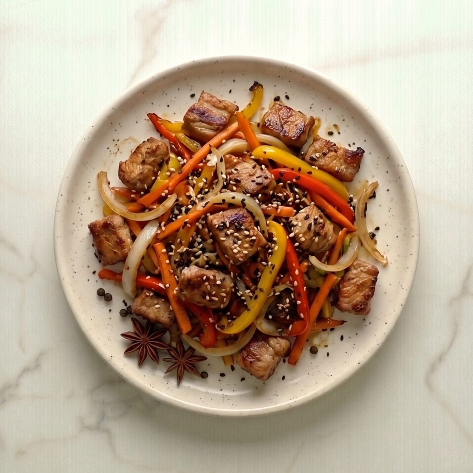 Cerdo al wok individual