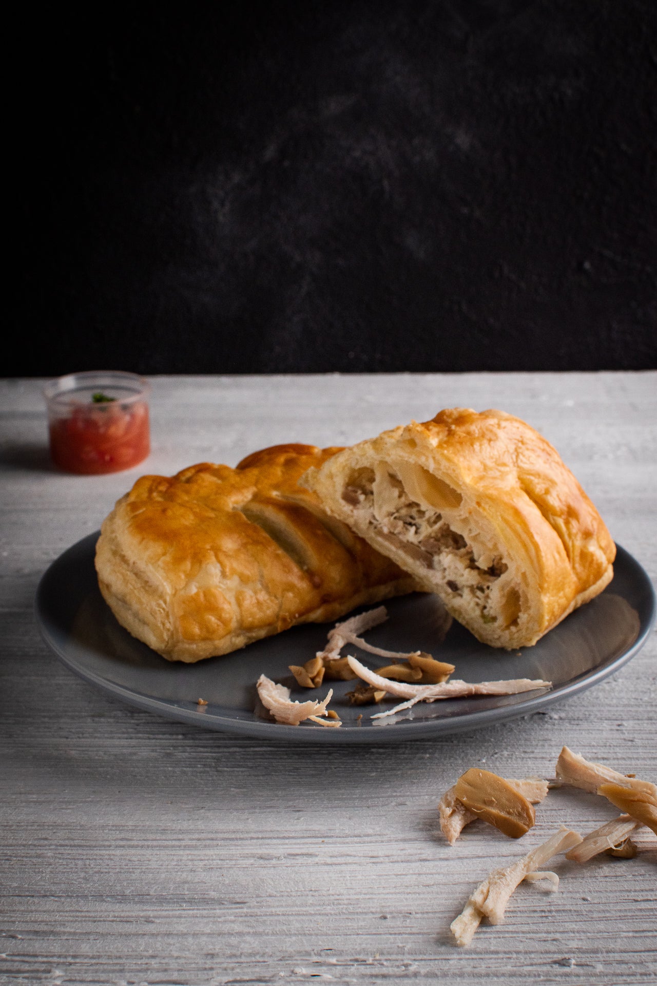 Pastel de pollo con champiñones Redi