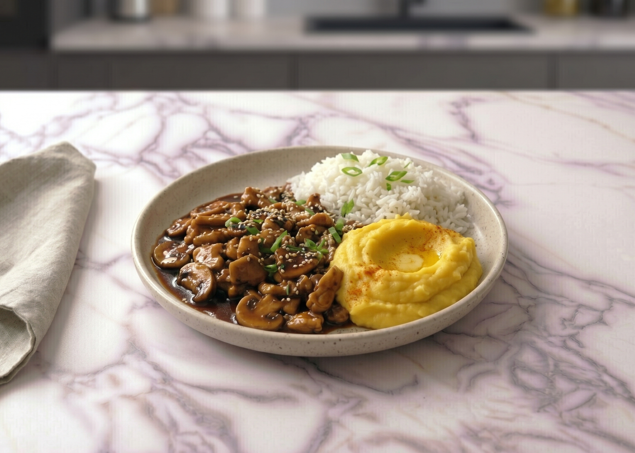 pollo teriyaki frontal